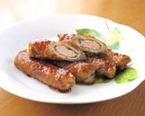 A picture of step 6 of Nagaimo Yam Filled Sweet and Salty Teriyaki Pork Rolls.