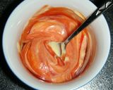 A picture of step 3 of Salmon à la Meunière with Delicious Aurora Sauce.