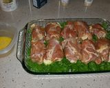 A picture of step 5 of Chicken Cordon Bleu Bake with Mustard Greens.
