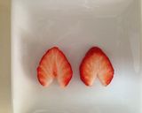 A picture of step 3 of Sakura and Plum Flowers with Just 3 Strawberries.