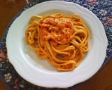 A picture of step 5 of Pesto Genovese & Bell Pepper Pasta Sauce.