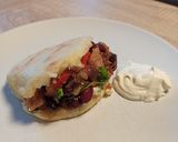Foto del paso 5 de la receta: Arepa rellena de pollo y frijoles
