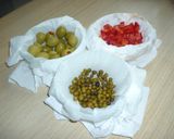Mozaiksonka (borsos-olajbogyós) recept fázis 1 fotója