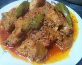 A picture of step 4 of Achar gosht.