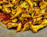A picture of step 5 of Kathal (Jackfruit) Masala.