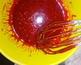 A picture of step 1 of Red velvet cupcakes (oil based).