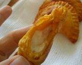 A picture of step 3 of Guava Cream Cheese Cocktail Fritters/ Pastelillitos de guayaba y queso.