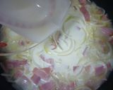 A picture of step 7 of For a Birthday Lunch Easy Classic Carbonara.