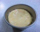 A picture of step 4 of Oil-free Sake Lees Baked Cheesecake.