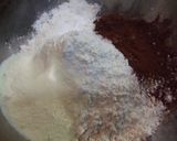 A picture of step 1 of Crisp and Fluffy Chocolate Doughnuts.