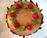 A picture of step 17 of Cherry and Chocolate No-Bake Cheesecake.