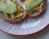 A picture of step 4 of Scrumpteous scrammbled egg toast.