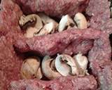 Mushrooms stuffed in meat loaf recipe step 3 photo