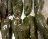 A picture of step 2 of chile relleno.