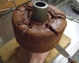 A picture of step 13 of Moist and Soft Cocoa Chiffon Cake.