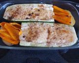 A picture of step 8 of Oven-baked Courgettes with Cheese Sauce.