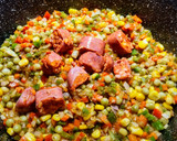 Foto del paso 5 de la receta: MEZCLA DE Arroces con Chorizo Oreado y Tocino de Cerdo🐽...!