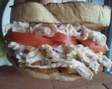 Foto del paso 9 de la receta: Sándwich🍞🍅🍗 de pollo🤔🥪😋