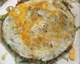 A picture of step 11 of Hiroshima-style Okonomiyaki made with Two Pans.