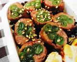 A picture of step 3 of Okra-Stuffed Chikuwa - For Bentos.
