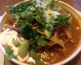 A picture of step 4 of Sopa De Tortilla.