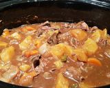 A picture of step 5 of Warrior beef stew.