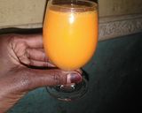 A picture of step 1 of Fresh mango juice.