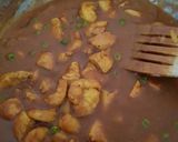 A picture of step 4 of My Chicken & Prawn Curry. With Basmati Rice and Sultanas.😁.