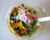 A picture of step 6 of Cake Salé (Savory Cake) with Kabocha Squash and Broccoli.