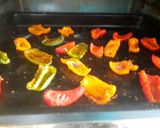 A picture of step 2 of Keto capsicum nachos.
