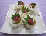 A picture of step 5 of Refreshing Chikuwa Rolls with Umeboshi and Shiso Leaves.