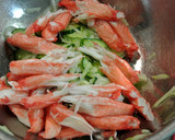 A picture of step 2 of New Onions and Crab Stick Salad.