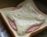 A picture of step 6 of Croque Madame with Microwave White Sauce.