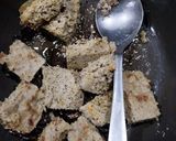 A picture of step 4 of Moong and Urad Dal dhokla.