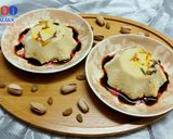 A picture of step 4 of Bhapa doi (steamed yoghurt pudding).