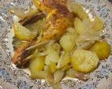 Foto del paso 6 de la receta: Pollo al horno con patatas y chalotas