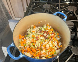 A picture of step 2 of Rigatoni Bolognese! 🇮🇹.