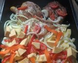 Foto del paso 4 de la receta: Pollo al horno con verduras
