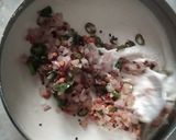 A picture of step 3 of Bun Dosa Kerala Style with Chutney.