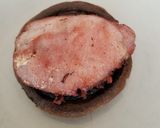 A picture of step 3 of My Breakfast stuffed Mushroom. 😁.