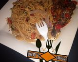 A picture of step 2 of Stir-fry Spaghetti & macaroni.
