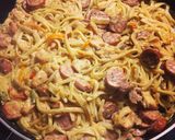 A picture of step 8 of Chicken And Sausage Fettuccine.