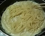 A picture of step 6 of Easy Chicken Tenders and Cream Spaghetti.