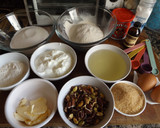 Foto del paso 1 de la receta: Budín de nueces pecanas y pistachos, con desmigado