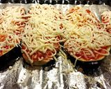A picture of step 5 of Eggplant Pizza Supreme.