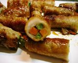 A picture of step 6 of Carrot and Green Bean Pork Wraps.