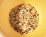 A picture of step 6 of Nutritious Gisei Dofu in an Omelette Pan.