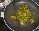 A picture of step 3 of Dry Green onion Besan Recipe.
