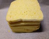 A picture of step 2 of Fluffy's ham egg and cheese baked big sandwich.