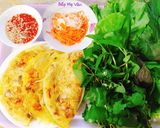 Hình bước làm 6 của món Bánh xèo tôm thịt nấm và trứng
